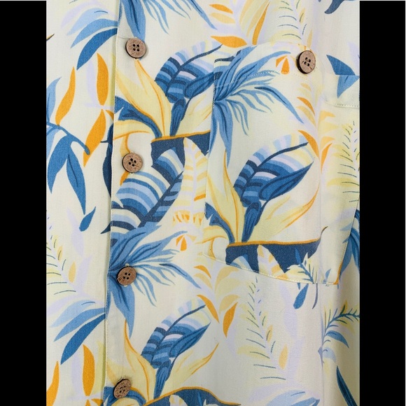 Joe Marlin Men’s 2XL Hawaiian Shirt Yellow, Blue - Picture 4 of 9